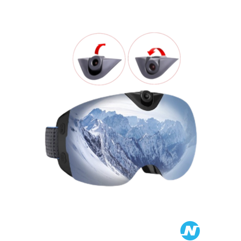 Masque de ski avec étui de transport rigide