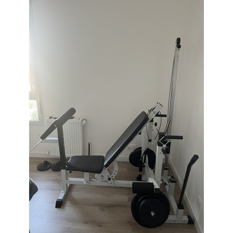 Banc Curl Réglable Gorilla Sports - Charge 200kg, Pour Biceps/triceps, Ajustable En 5 Positions, Stable