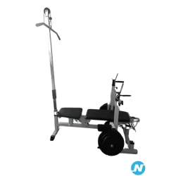 Banc de musculation universel Gorilla sports (banc + option poulie) - coloris blanc
