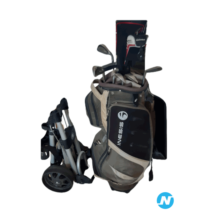 Matériel de golf sac chariot et 10 clubs