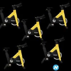Lot de 5 vélos Technogym group cycle connect - Argent ou Jaune