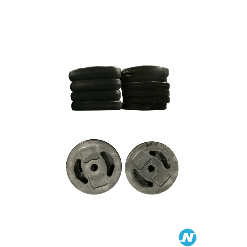 Lot de 12 disques avec poignée LesMills Don Oliver 2,5Kg Noir Lot de 12 disques avec poignée LesMills Don Oliver 2,5Kg Noir