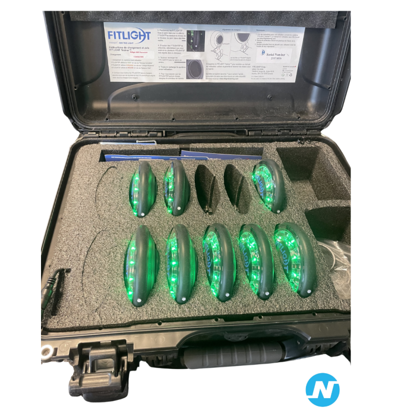 FITLIGHT L'ENTRAÎNEMENT LUMINEUX SANS FIL MODÈLE PRO 8 LED ET VALISE CHARGEUR