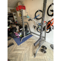 Rack squat et développé couché avec son banc