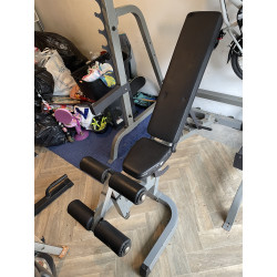 Rack squat et développé couché avec son banc