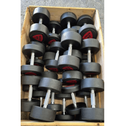 Lot d'haltères Ziva rouge 10 à 50 KG