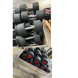 Lot d'haltères Ziva rouge 10 à 50 KG