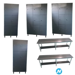 Lot casiers vestiaires