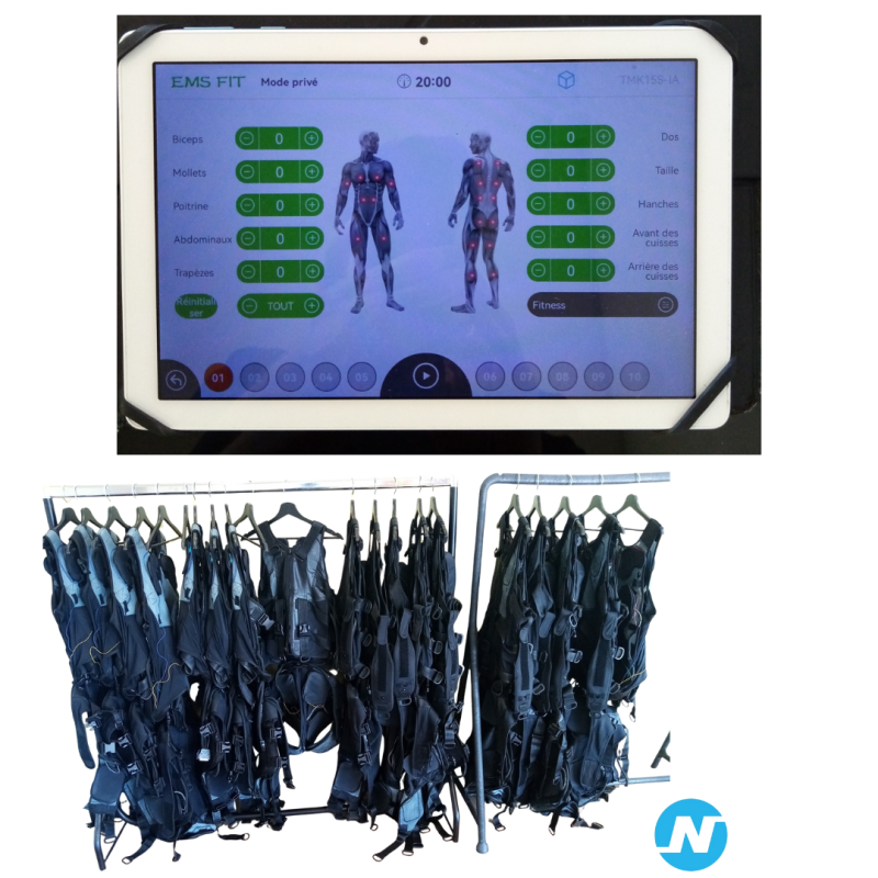 pack EMS - 3 boitiers 6 combinaisons