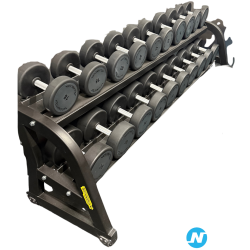 Lot dumbbells 4 à 36 kg Technogym