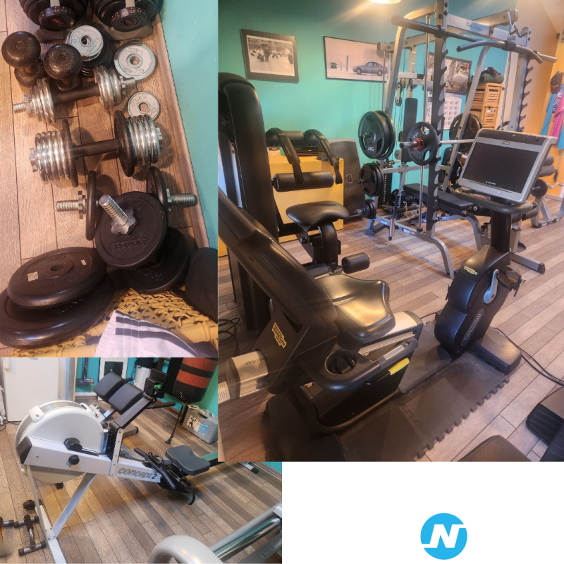 LOT COMPLET APPAREILS TECHNOGYM / BODYSOLID ET CONCEPT2