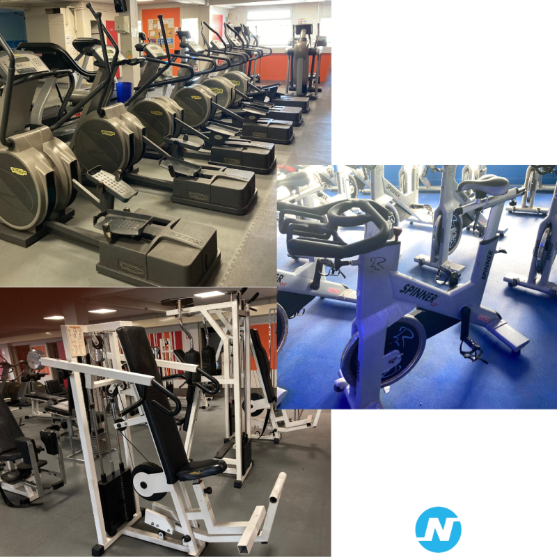 LOT COMPLET DE SALLE DE SPORT PROFESSIONNELLE TECHNOGYM & STAR TRAC