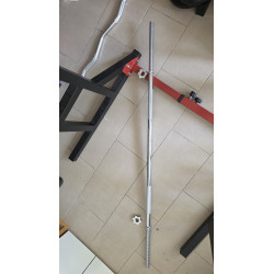 Set - barre longue, barre curl EZ, deux barres courtes et stop-disques