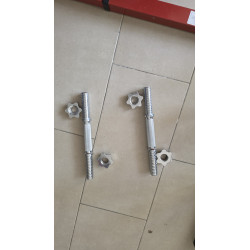 Set - barre longue, barre curl EZ, deux barres courtes et stop-disques