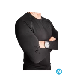 T-Shirt Compression Noir Manches Longues Unisexe Taille S