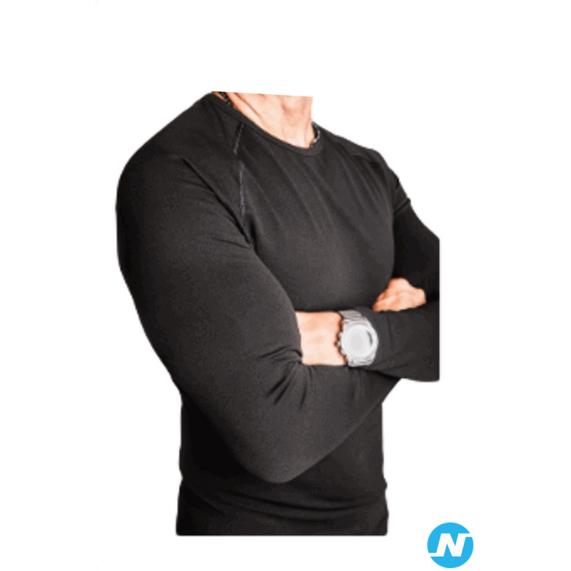 T-Shirt Compression Noir Manches Longues Unisexe Taille XL