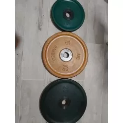 lot de 20 disques musculation caoutchouc