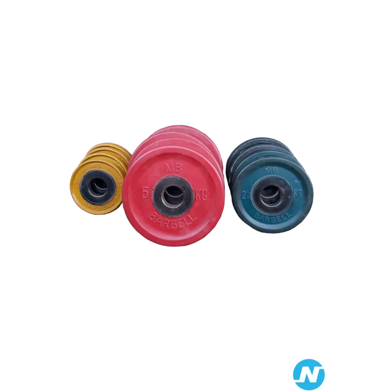 lot de 20 disques musculation caoutchouc