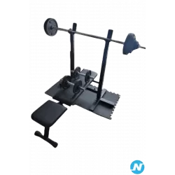 Banc musculation avec kit barre haltère 50kg