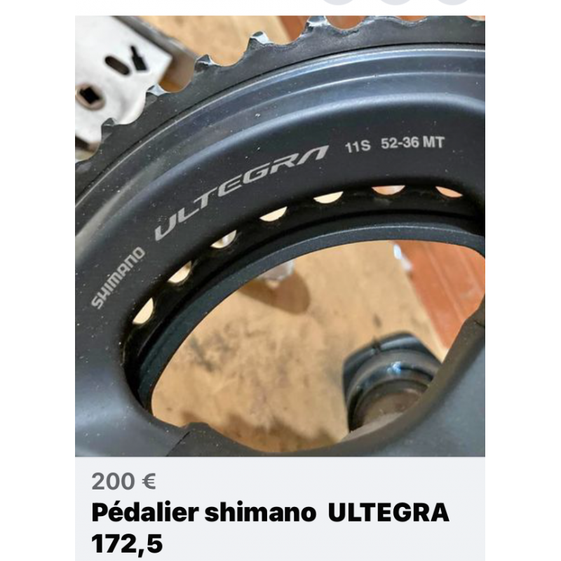 Pédalier Shimano Ultegra 6703 Triple 172.5 Mm D'occasion