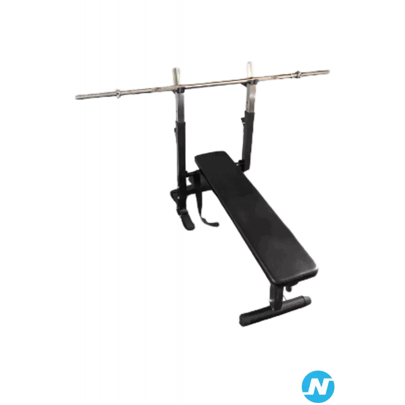 Banc de musculation pliable avec barre