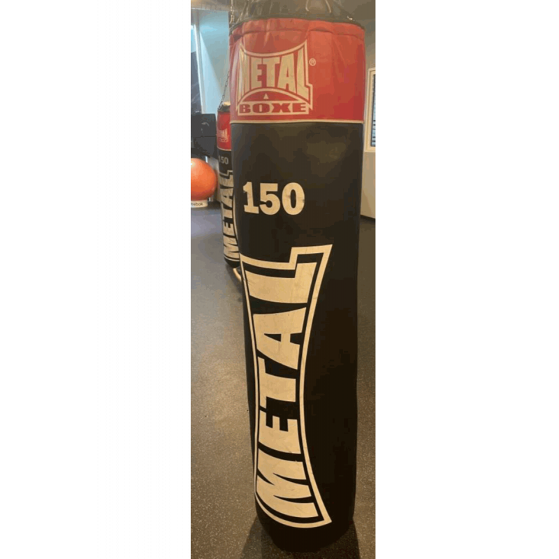 Sac De Frappe METAL BOXE MB311NP – 30x90 Cm, 25 Kg, Enveloppe Polyuréthane, Remplissage Homogène, Chaînes Et Anneau Inclus