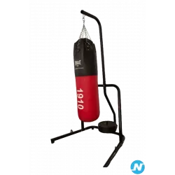Sac de frappe Everlast 1910 rouge + Support autoportant Domyos noir
